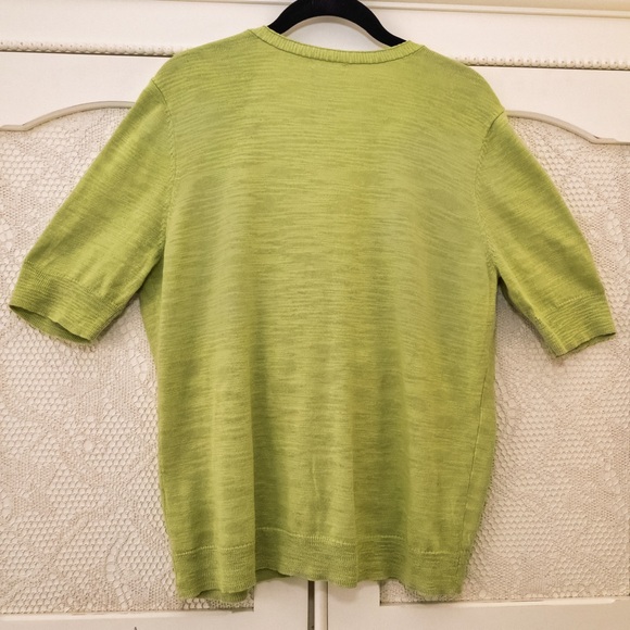Caslon Light Green V-Neck Sweater - Picture 4 of 4